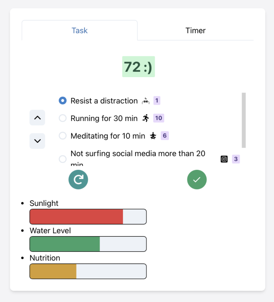 Vertical prototype created in React